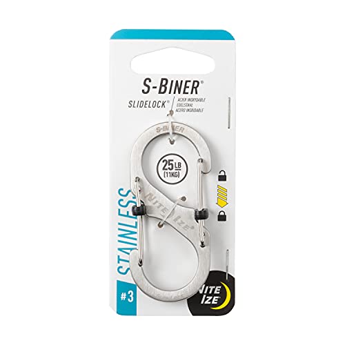 Nite Ize Karabiner S-Biner SlideLock Gr. 3, silber, NI-LSB3-11-R6 Nite Ize Karabiner S-Biner SlideLock Gr. 3, silber, NI-LSB3-11-R6 von Nite Ize