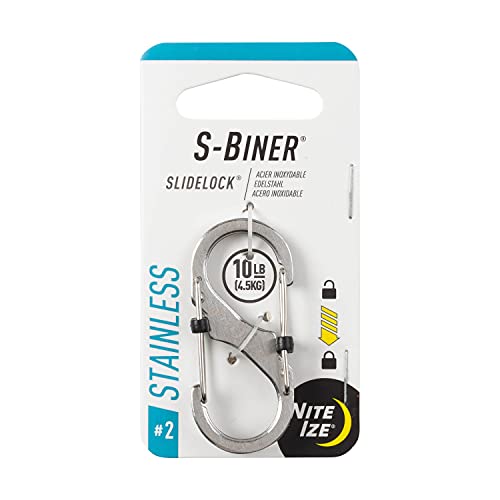Nite Ize Karabiner S-Biner Slidelock, Silber, 2, NI-LSB2-11-R3 Nite Ize Karabiner S-Biner Slidelock, Silber, 2, NI-LSB2-11-R3 von Nite Ize