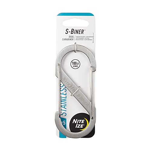Nite Ize Karabiner S-Biner Stahl GR 5 Doppelhaken, Silber, Gr.5 Nite Ize Karabiner S-Biner Stahl GR 5 Doppelhaken, Silber, Gr.5 von Nite Ize