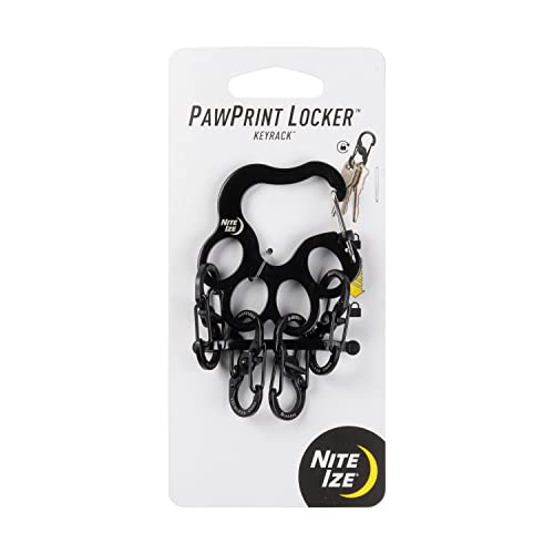 Nite Ize Pawprint Schlüsselbrett für Schließfach, Edelstahl, mit Karabiner, verfügt über 4 S-Biner MicroLocks zum sicheren Halten von Schlüsseln Nite Ize Pawprint Schlüsselbrett für Schließfach, Edelstahl, mit Karabiner, verfügt über 4 S-Biner MicroLocks zum sicheren Halten von Schlüsseln von Nite Ize