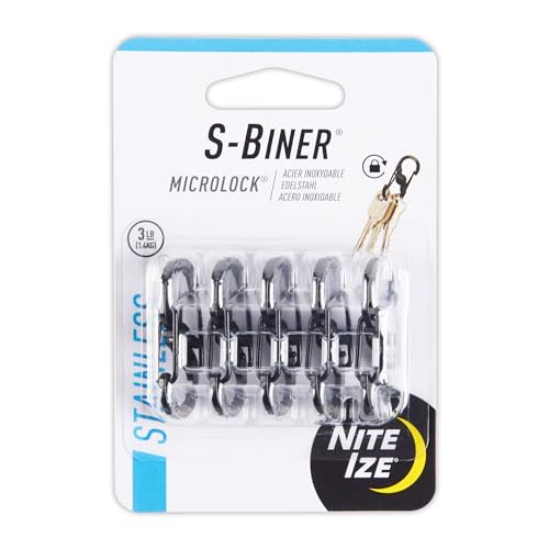 Nite Ize S-Biner MicroLock Edelstahl – Langlebiger Schlüsselhalter Karabiner Clip – S-Biner mit Verriegelungstoren – Langlebige & Starke Mini-Karabiner für Schlüsselanhänger-Zubehör – Schwarz (5 Nite Ize S-Biner MicroLock Edelstahl – Langlebiger Schlüsselhalter Karabiner Clip – S-Biner mit Verriegelungstoren – Langlebige & Starke Mini-Karabiner für Schlüsselanhänger-Zubehör – Schwarz (5 von Nite Ize