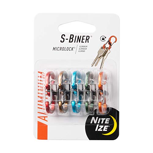 Nite Ize S-Biner MicroLock Schlüsselanhänger aus Aluminium, 5 Stück, verschiedene Farben Nite Ize S-Biner MicroLock Schlüsselanhänger aus Aluminium, 5 Stück, verschiedene Farben von Nite Ize