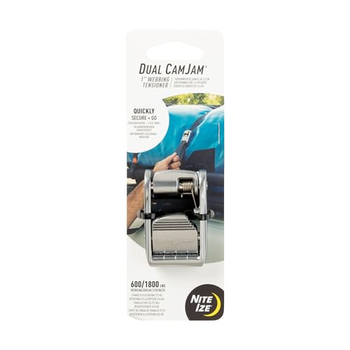 NiteIze CJD-11-R3 Dual CamJam Webbing Tensione Gurtspanner, Silber, one Size NiteIze CJD-11-R3 Dual CamJam Webbing Tensione Gurtspanner, Silber, one Size von Nite Ize