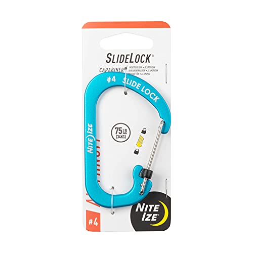 Nite Ize CSLA4-03-R6 Aluminum Karabiner Slidelock, blau, Size 4 Nite Ize CSLA4-03-R6 Aluminum Karabiner Slidelock, blau, Size 4 von Nite Ize