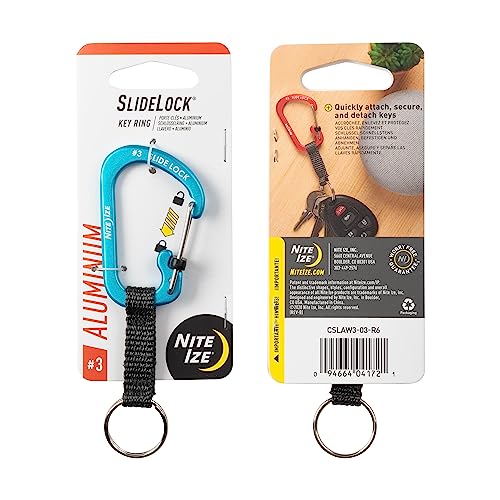 Nite Ize NI-CSLAW3-03-R6 Slide Lock Aluminum Schlüsselanhänger, Blau, einheitsgröße Nite Ize NI-CSLAW3-03-R6 Slide Lock Aluminum Schlüsselanhänger, Blau, einheitsgröße von Nite Ize