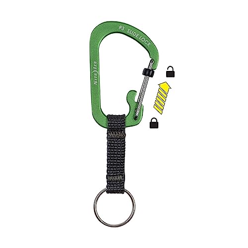 Nite-ize CSLAW3-17-R6 Slide Lock Aluminum Schlüsselanhänger, Lime von Nite Ize