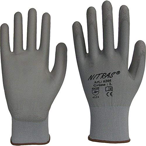 240 Paar NITRAS 6205 Nylon Handschuh PU grau, Gr.: XL / 9 240 Paar NITRAS 6205 Nylon Handschuh PU grau, Gr.: XL / 9 von Nitras