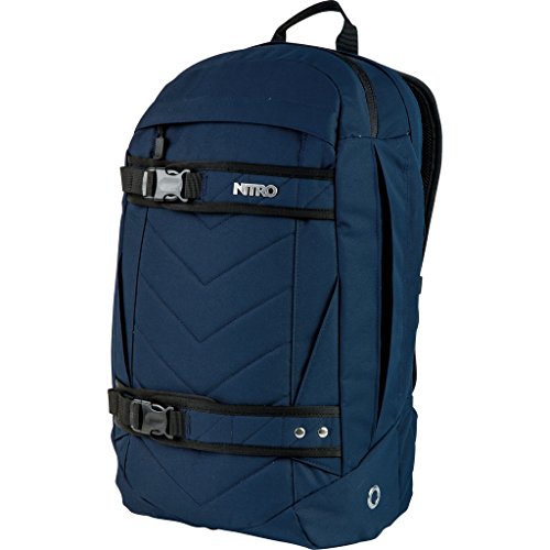 Nitro 878055 Aerial Rucksack, Multifunktionsrucksack, Schulrucksack, Daypack, Schoolbag, Sportrucksack, Rucksack mit Tragesystem für Skateboards, 27 L, Indigo von Nitro