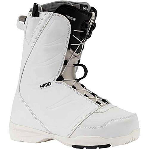 Nitro Snowboards Damen FLORA TLS '20 All Mountain Freestyle Schnellschnürsystem günstig Boot Snowboardboot, 24.5, WHITE von Nitro