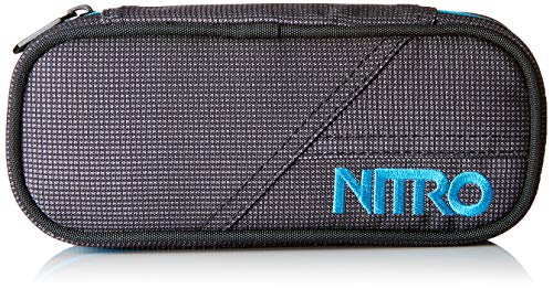 Nitro Pencil Case, Federmäppchen, Schlampermäppchen, Faulenzer Box, Federmappe, Stifte Etui, Blur Blue-Trims von Nitro