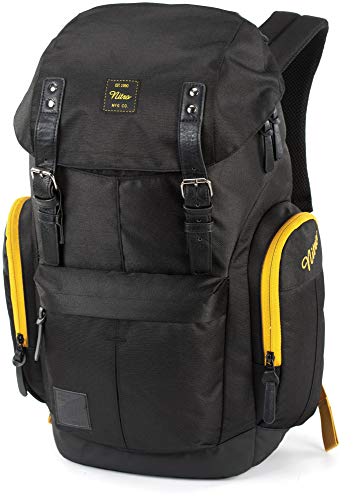 Daypacker Alltagsrucksack im Retro Look mit Gepolstertem Laptopfach, Schulrucksack, Wanderrucksack oder Streetpack, 32 L, Golden Black Daypacker Alltagsrucksack im Retro Look mit Gepolstertem Laptopfach, Schulrucksack, Wanderrucksack oder Streetpack, 32 L, Golden Black von Nitro