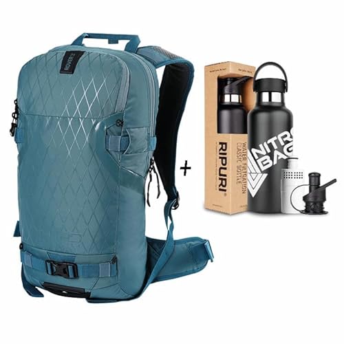 Nitro, ROVER 14 SET mit Ripuri 600 ml Flasche & Filter, Snowboardrucksack Tourenrucksack Bikerucksack, 14L, ARCTIC Nitro, ROVER 14 SET mit Ripuri 600 ml Flasche & Filter, Snowboardrucksack Tourenrucksack Bikerucksack, 14L, ARCTIC von Nitro
