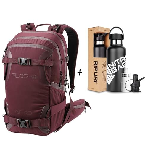 Nitro, SLASH 25 pro SET mit Ripuri 600 ml Flasche & Filter, Snowboardrucksack, Tourenrucksack, 25 L, WINE Nitro, SLASH 25 pro SET mit Ripuri 600 ml Flasche & Filter, Snowboardrucksack, Tourenrucksack, 25 L, WINE von Nitro