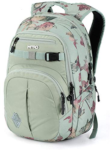 Nitro Chase Rucksack, Schulrucksack mit Organizer, Schoolbag, Daypack mit 17 Zoll Laptopfach, Dead Flower, 35L Nitro Chase Rucksack, Schulrucksack mit Organizer, Schoolbag, Daypack mit 17 Zoll Laptopfach, Dead Flower, 35L von Nitro