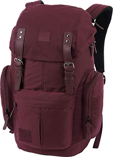 Daypacker Alltagsrucksack im Retro Look mit Gepolstertem Laptopfach, Schulrucksack, Wanderrucksack oder Streetpack, 32 L, Wine von Nitro