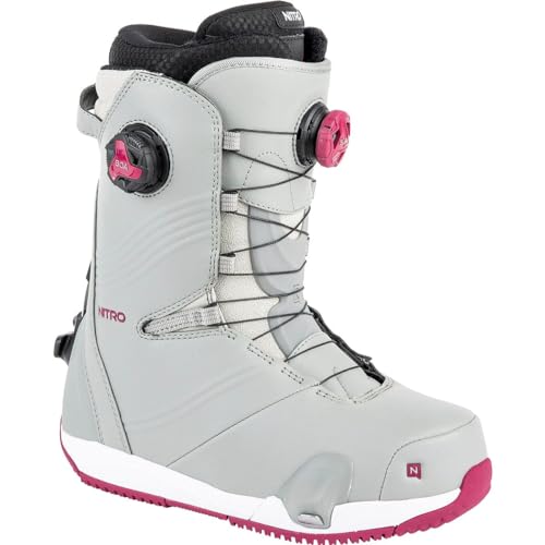 Nitro Damen Dynasty BOA 24 All Mountain Freeride Premium Schnellschnürsystem Step On Boot Snowboardboot, Iron-Wine, 23.5 von Nitro