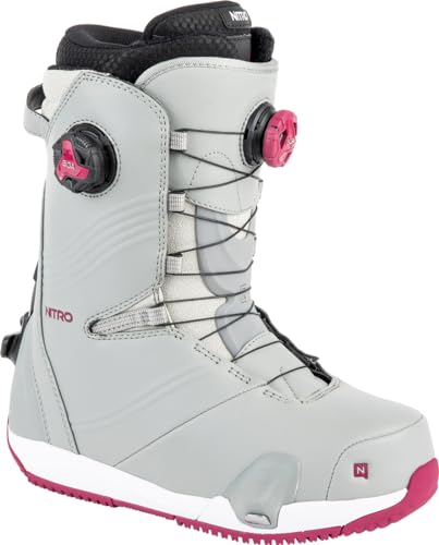 Nitro Damen Dynasty BOA 24 All Mountain Freeride Premium Schnellschnürsystem Step On Boot Snowboardboot, Iron-Wine, 27.0 von Nitro