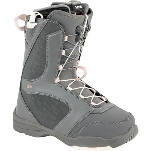 Nitro Damen Flora TLS All Mountain Freestyle Schnellschnürsystem günstig Boot Snowboardboot, Charcoal, MP 27.0 // EU 41 1/3 // US WMN 9,5 von Nitro