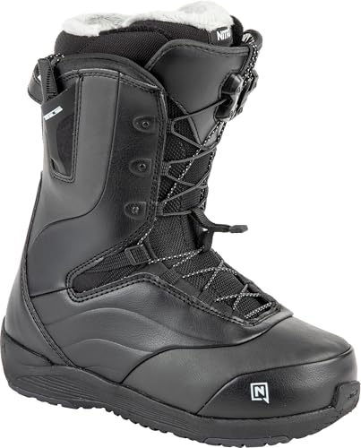 Nitro Damen Snowboards Crown TLS '23 Leichter Snowboardschuh Snowboardboot mit Schnellschnürsystem Allround Freestyle Freeride Softboot Warm Boots, Black, MP 27,5 // EU 42 // US 10 Nitro Damen Snowboards Crown TLS '23 Leichter Snowboardschuh Snowboardboot mit Schnellschnürsystem Allround Freestyle Freeride Softboot Warm Boots, Black, MP 27,5 // EU 42 // US 10 von Nitro