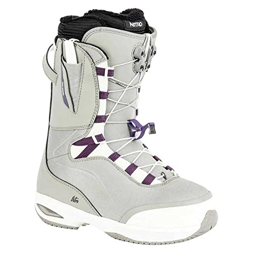 Nitro Damen Snowboards Faint TLS '23 All Mountain Freestyle Freeride Schnellschnürsystem Boot Snowboardboot, Grey-Purple, MP 26,0 // EU 40 // US 8,5 Nitro Damen Snowboards Faint TLS '23 All Mountain Freestyle Freeride Schnellschnürsystem Boot Snowboardboot, Grey-Purple, MP 26,0 // EU 40 // US 8,5 von Nitro