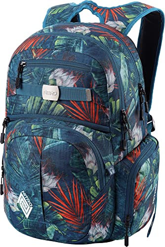Nitro Hero Pack/großer trendiger Rucksack Tasche Backpack mit gepolstertem Laptopfach und weiteren tollen Features Schoolbag Schulrucksack 37L Tropical, 1151-878039 von Nitro