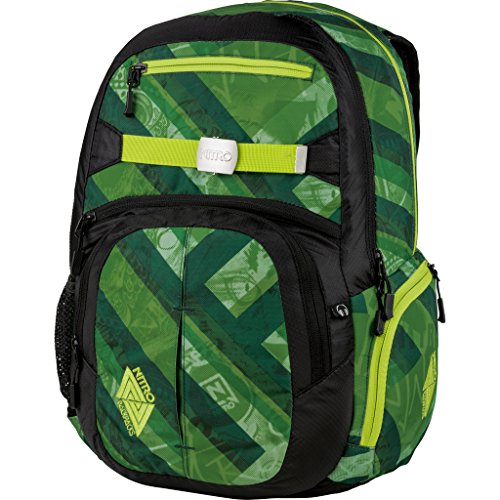 Nitro Hero Pack / großer trendiger Rucksack Tasche Backpack / mit gepolstertem Laptopfach und weiteren tollen Features / Schoolbag / Schulrucksack, 1131-878011, Wicked Green, 52 von Nitro