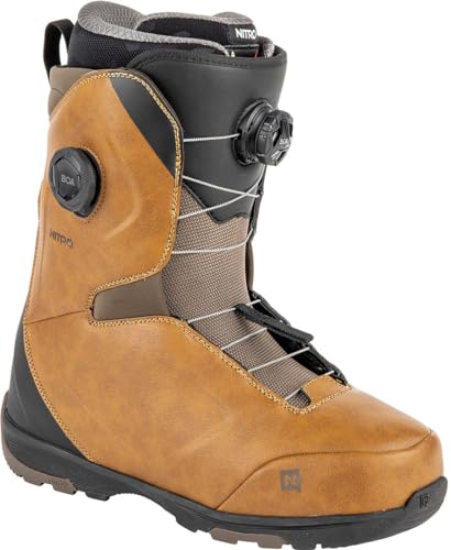 Nitro Herren Club BOA Dual All Mountain Freeride Freestyle Schnellschnürsystem Boot Snowboardboot, Brown, MP 27.0 // EU 41 1/3 // US 9 von Nitro