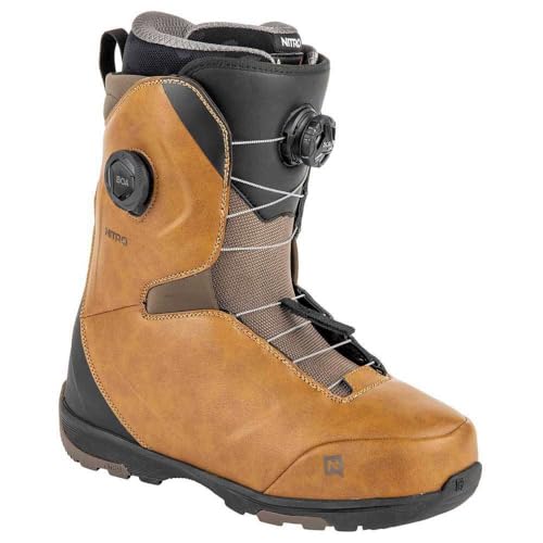 Nitro Herren Club BOA Dual All Mountain Freeride Freestyle Schnellschnürsystem Boot Snowboardboot, Brown, MP 32.0 // EU 48 // US 14 von Nitro