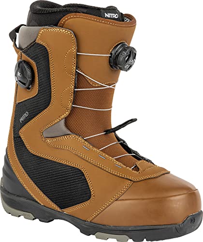 Nitro Herren Club Boa Dual '23 All Mountain Freeride Freestyle Schnellschnürsystem Boot Snowboardboot, Brown-Black, MP 26,0 // EU 40 // US 8 von Nitro