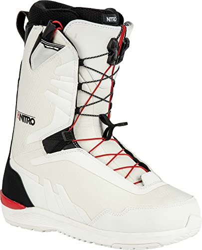 Nitro Herren Snowboards Discover TLS '23 All Mountain Freeride Freestyle Schnellschnürsystem Boot Snowboardboot, White-Black, MP 28,5 // EU 43 1/3 // US 10,5 von Nitro