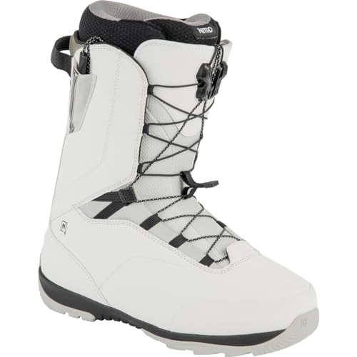 Nitro Herren Snowboards Venture TLS '23 All Mountian Freeride Freestyle Schnellschnürsystem Boot Snowboardboot, White, MP 28.5 // EU 43 1/3 // US 10,5 von Nitro