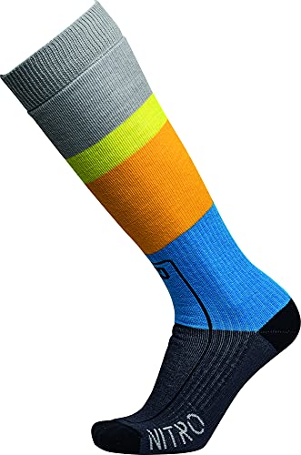 NITRO Herren Socks MNS Cloud 5 Snowboardsocken, Grey Yellow Blue, S NITRO Herren Socks MNS Cloud 5 Snowboardsocken, Grey Yellow Blue, S von NITRO