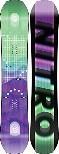 Nitro Herren T3 22 Highend Pro Performance Twin Camber Freestyle Pipe Boards Snowboard, Multicolour, 158 von Nitro