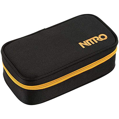 Nitro Pencil Case XL inkl. Geo Dreieick & Stundenplan, Federmäppchen, Schlampermäppchen, Faulenzer Box, Federmappe, Stifte Etui, Golden Black Nitro Pencil Case XL inkl. Geo Dreieick & Stundenplan, Federmäppchen, Schlampermäppchen, Faulenzer Box, Federmappe, Stifte Etui, Golden Black von Nitro