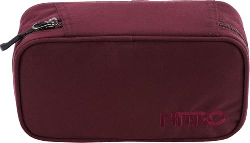 Nitro Pencil Case XL inkl. Geo Dreieick & Stundenplan, Federmäppchen, Schlampermäppchen, Faulenzer Box, Federmappe, Stifte Etui, Wine, 21 x 10 x 6,5 cm Nitro Pencil Case XL inkl. Geo Dreieick & Stundenplan, Federmäppchen, Schlampermäppchen, Faulenzer Box, Federmappe, Stifte Etui, Wine, 21 x 10 x 6,5 cm von Nitro