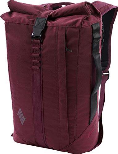 Nitro Scrambler, Businessrucksack mit Roll-Top und gepolstertem 15“ Wide Laptopfach, Urban Mobility Rucksack, Kurierrucksack, Alltagsrucksack, 28 L +, Wine von Nitro