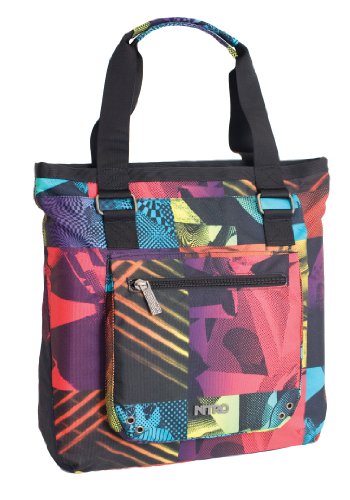 Nitro Snowboards Tote Bag stylischer Shopper mit Reißverschluss, leichte Damen Strandtasche Schultasche Reisetasche Umhängetasche Handtasche, 11 L, 400g, 1131-878005_Mixer von Nitro