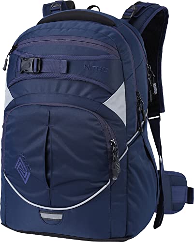 Nitro Superhero Schulrucksack, Rucksack, abnehmbarer Hüftgurt, robuste Bodenplatte, Thermotasche, 30 L, Night Sky von Nitro