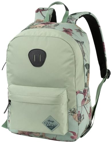 Nitro Urban Classic, Old School Daypack mit gepolstertem Laptopfach, urbaner Streetpack, Alltagsrucksack, Schulrucksack, Schoolbag, Dead Flower, 20 L von Nitro