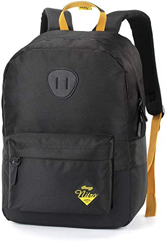 Nitro Urban Classic, Old School Daypack mit gepolstertem Laptopfach, urbaner Streetpack, Alltagsrucksack, Schulrucksack, Schoolbag, Golden Black, 20 L Nitro Urban Classic, Old School Daypack mit gepolstertem Laptopfach, urbaner Streetpack, Alltagsrucksack, Schulrucksack, Schoolbag, Golden Black, 20 L von Nitro