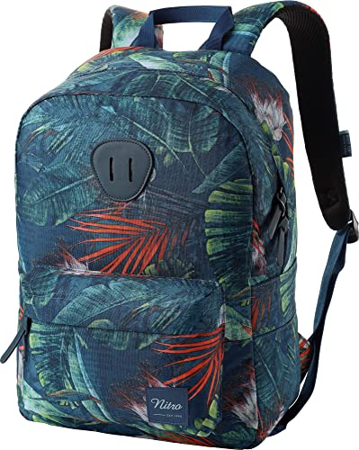 Nitro Urban Classic, Old School Daypack mit gepolstertem Laptopfach, urbaner Streetpack, Alltagsrucksack, Schulrucksack, Schoolbag, Tropical, 20 L von Nitro