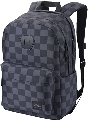 Nitro Urban Plus, Old School Daypack mit zusätzlichem gepolstertem Laptopfach, urbaner Streetpack, Alltagsrucksack, Schulrucksack, Schoolbag mit seitlichem Flaschenfach, Checker, 28L Nitro Urban Plus, Old School Daypack mit zusätzlichem gepolstertem Laptopfach, urbaner Streetpack, Alltagsrucksack, Schulrucksack, Schoolbag mit seitlichem Flaschenfach, Checker, 28L von Nitro
