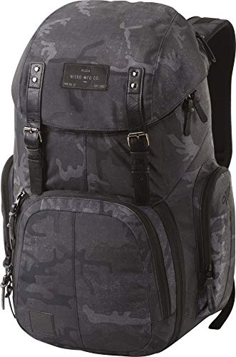 Nitro Weekender Alltagsrucksack mit gepolstertem Laptopfach, Schulrucksack, Wanderrucksack inkl. Nassfach, 42 L, Forged Camo von Nitro