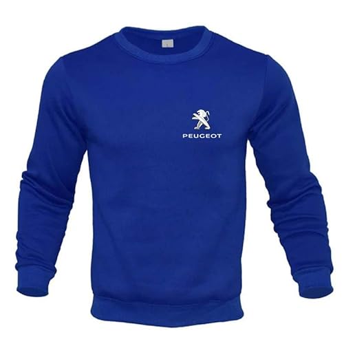 Niuwiwyi Herren-Sweatshirt P-eugeot, Sportjacken-Sweatshirt, Einfarbiger Rundhalspullover Für Herren, Unisex-Freizeit-Sweatshirt Mit Langen Ärmeln Und Aufdruck,S, Blue 01 von Niuwiwyi