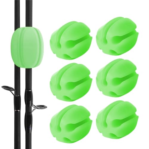 Niwugady 6 Stück Angelrutenhalter aus Silikon, 5 Löcher leicht Rutenhalter Angelzubehör, Grün Niwugady 6 Stück Angelrutenhalter aus Silikon, 5 Löcher leicht Rutenhalter Angelzubehör, Grün von Niwugady