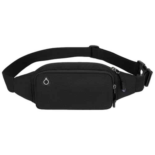 Fanny Pack – Sport-Gürteltasche, Lauftasche für Herren, kleine Hüfttaschen für Mehrzweck-Läufer, waschbare Bauchtasche, Laufgürteltasche, schlank, modisch, schwarz (pure black), 10 x 30 x 4 cm / 3.94 von Nixieen