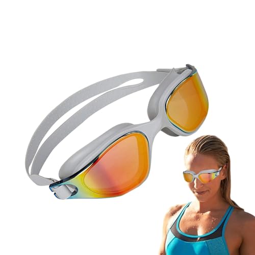 HD-Schwimmbrille für Erwachsene, große Sicht, Silikon-Schwimmbrille mit großer Sicht, für Erwachsene, Anti-Beschlag-Brille mit großem Rahmen für Wassersport, Impe Schwimmbrille von Nixieen