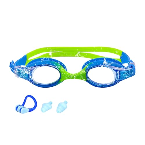 Nixieen Kinder Schwimmbrille - Weitsicht-Schwimmbrille, Antibeschlag-Kinderbrille Kleinkindbrille | Verstärkte Komfort Verstellbare Schutzbrille mit Nasenclip, Ohrstöpsel perfekt für Kinder Mädchen von Nixieen