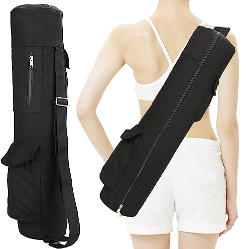 Nizirioo Yogatasche mit Nassfach und Flaschentasche Multifunktionale Yoga Gym Tasche, Verstellbarer Schultergurt Yoga Zubehör Aufbewahrungstaschen für Yogamatten & Yoga-Zubehör Sporttasche Damen von Nizirioo