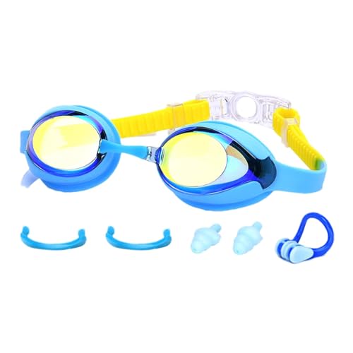 Kinder-Schwimmbrille, beschlagfreie, wasserdichte Kinderbrille, Schwimmbrille mit klaren Gläsern, verstellbare, auslaufsichere, hochwertige Kinder-Wasserbrille für klare Sicht für Kinder ab 7 Jahren von Nkmujil